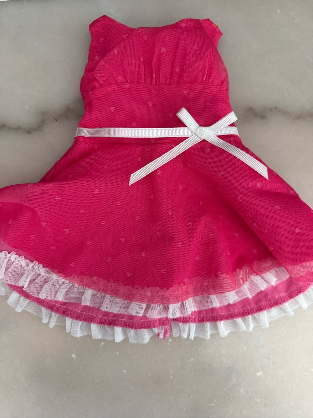 American Girl Doll Just Like You Pink Heart Dress